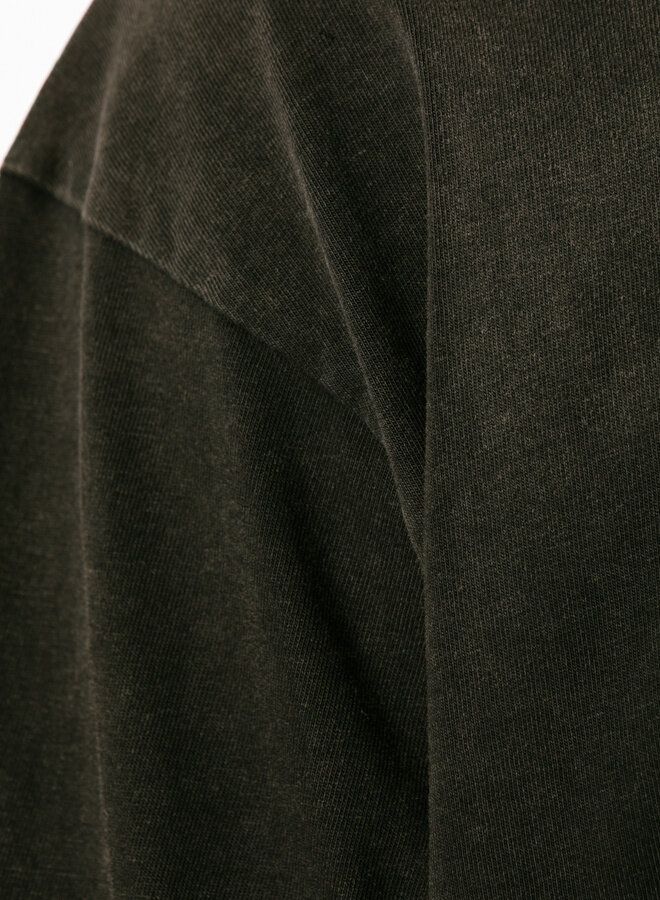 T-shirt Boxy Embroidered Vintage Black