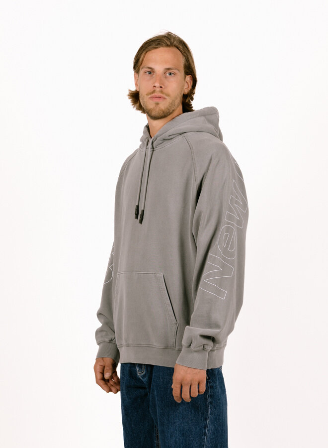 Logo Line Hoodie Snow Grey / White