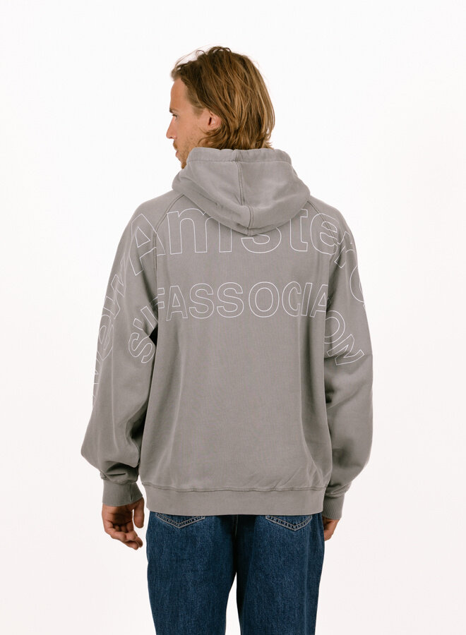Logo Line Hoodie Snow Grey / White