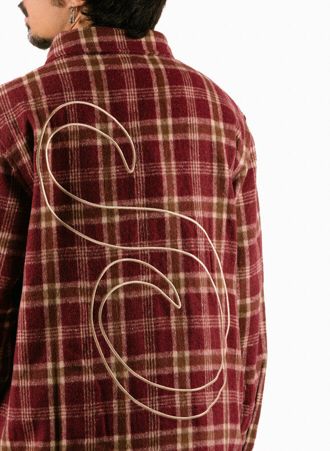 Salvatore Flannel Shirt Cabernet
