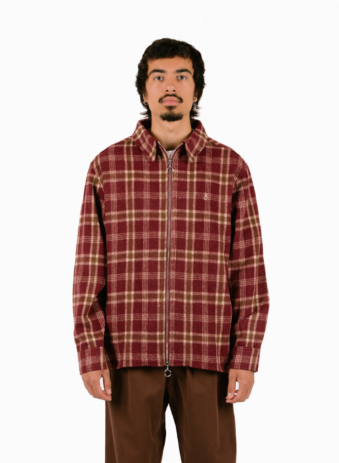 Salvatore Flannel Shirt Cabernet