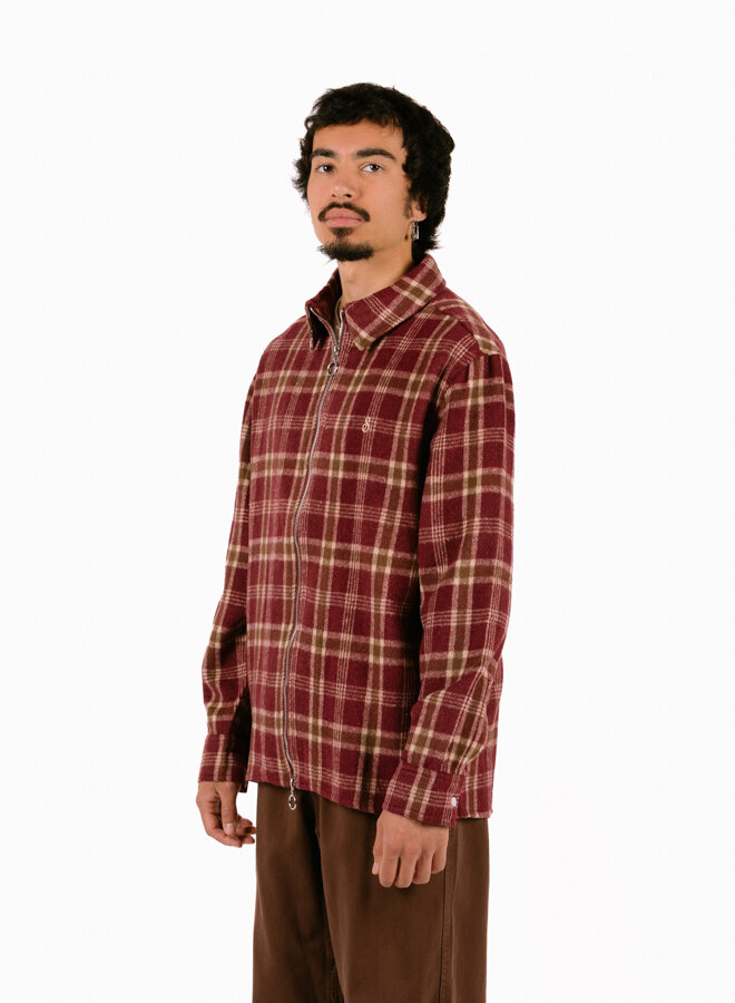 Salvatore Flannel Shirt Cabernet