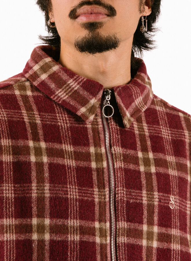 Salvatore Flannel Shirt Cabernet