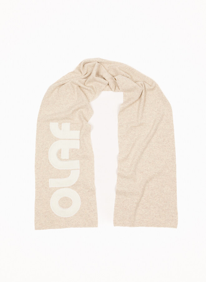 Retro Applique Scarf Cement