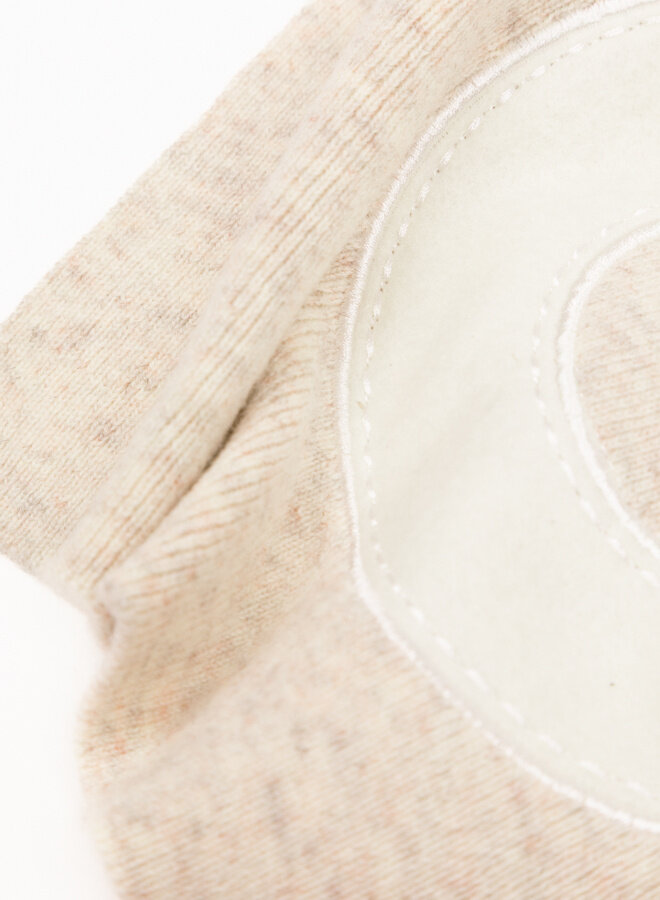 Retro Applique Scarf Cement