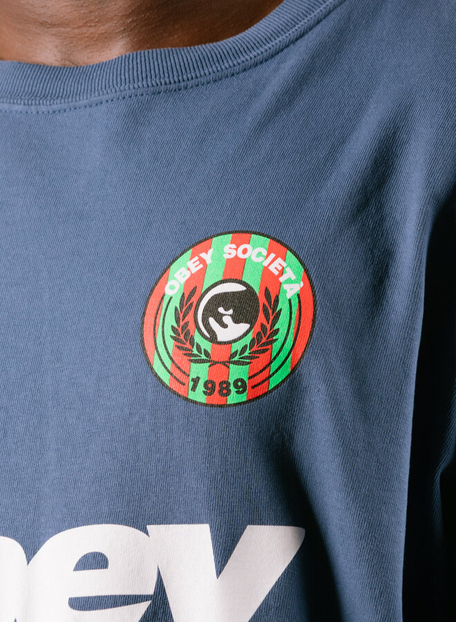 Mega Global Mania Pigment LS T-Shirt Pigment Dark Denim