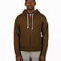 Chunky Knit Zip Up Hoodie Acid Brown