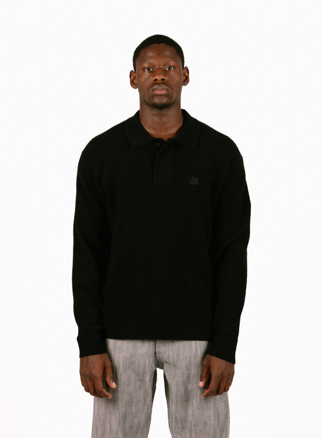 Knit Shirt Boucle Black