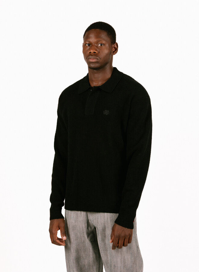 Knit Shirt Boucle Black