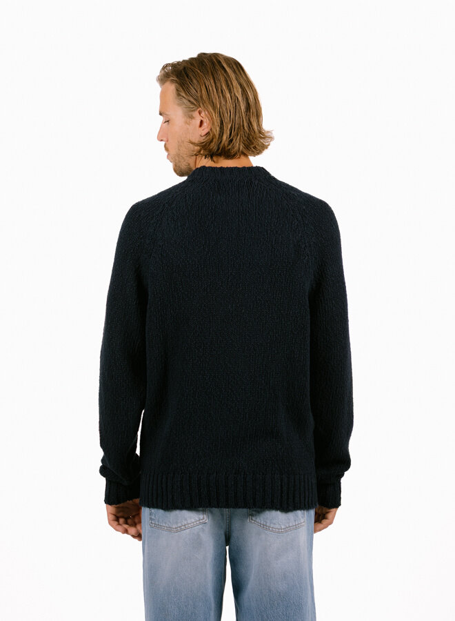 Pixel Front Knit Navy