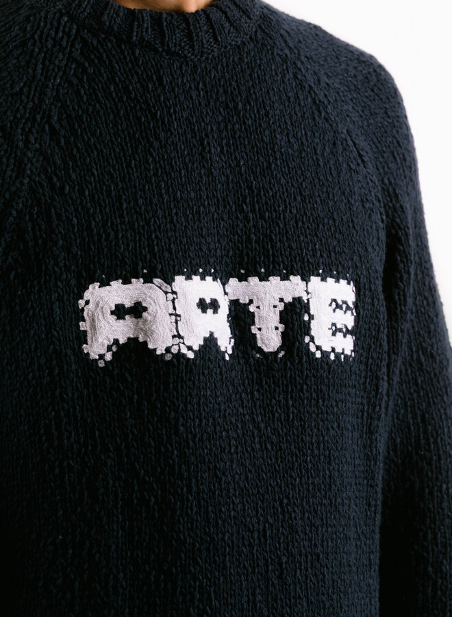 Pixel Front Knit Navy