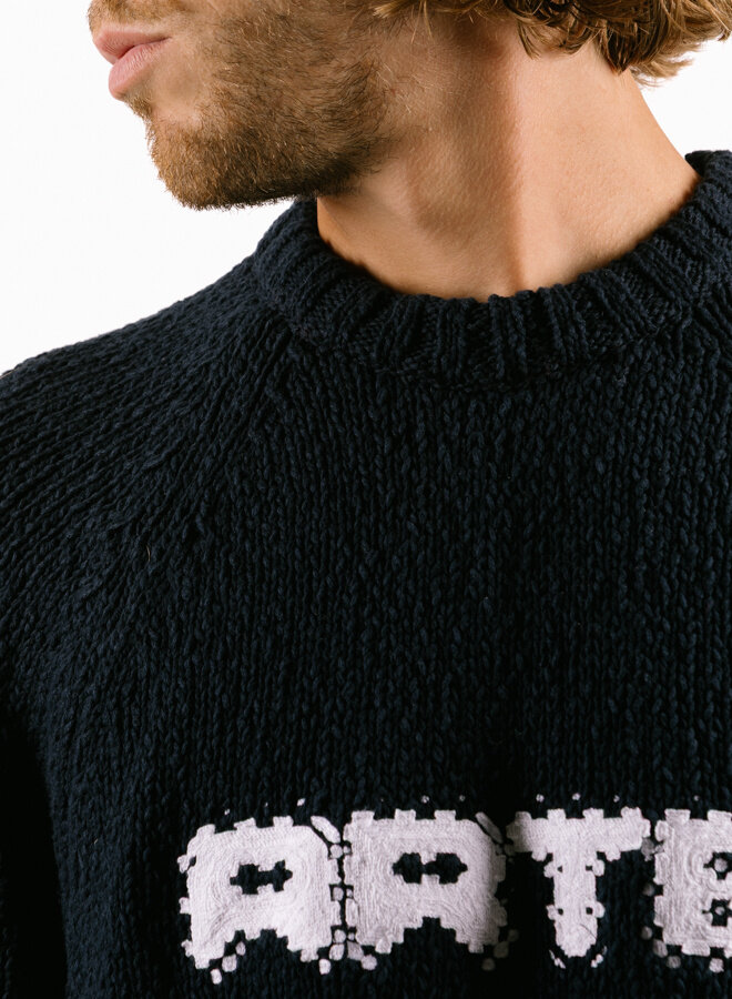 Pixel Front Knit Navy