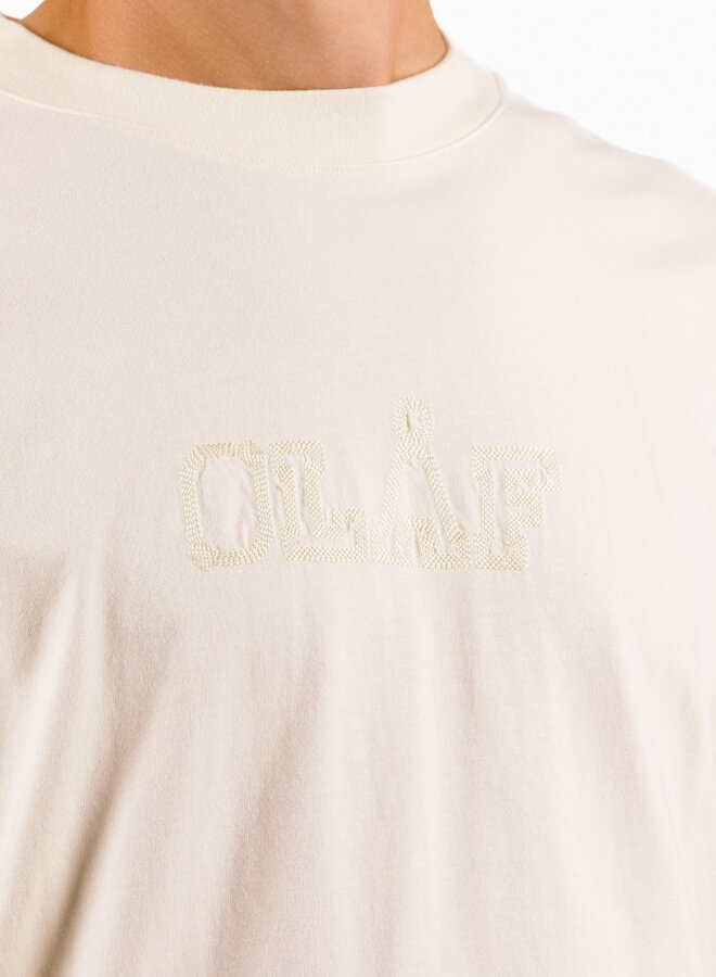 Stitched Varsity Tee Off-White