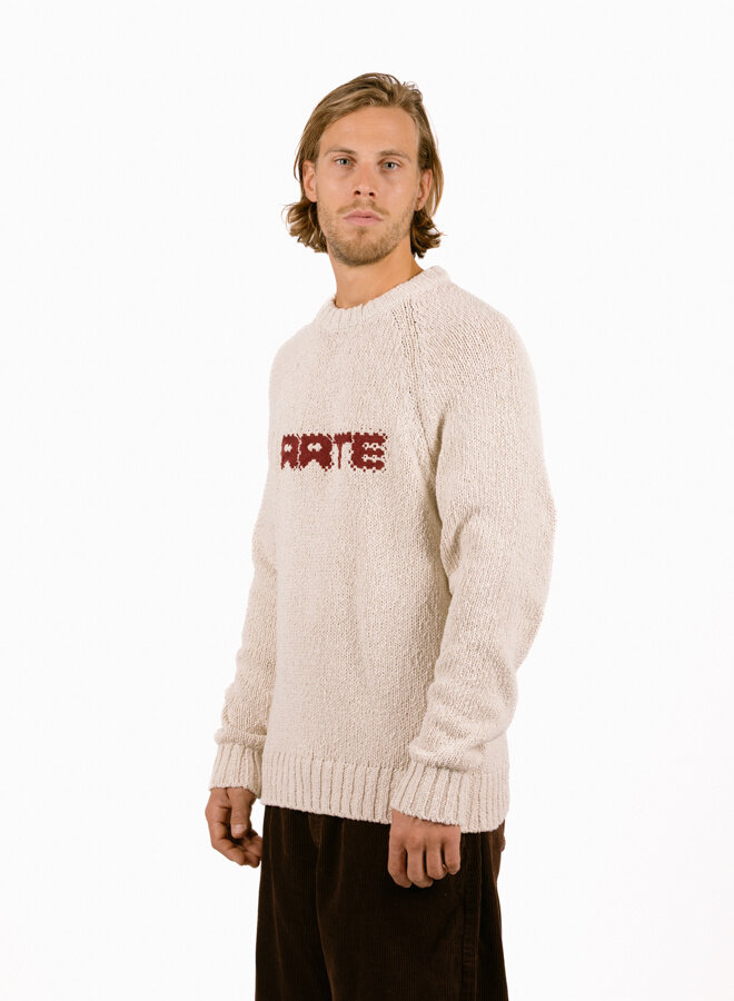 Pixel Front Knit Cream