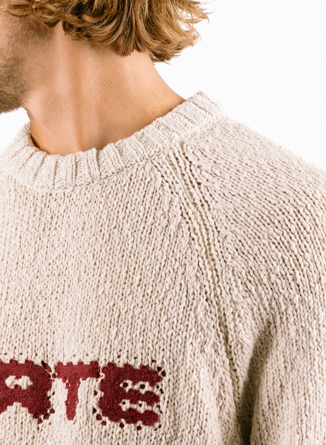 Pixel Front Knit Cream