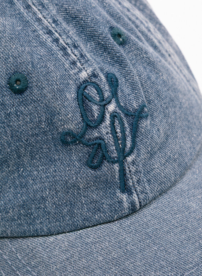 Monogram Denim Cap Washed Indigo