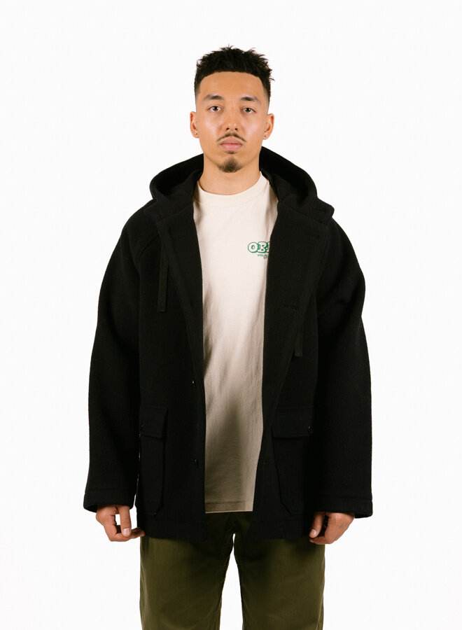 Wool Duffel Jacket Navy