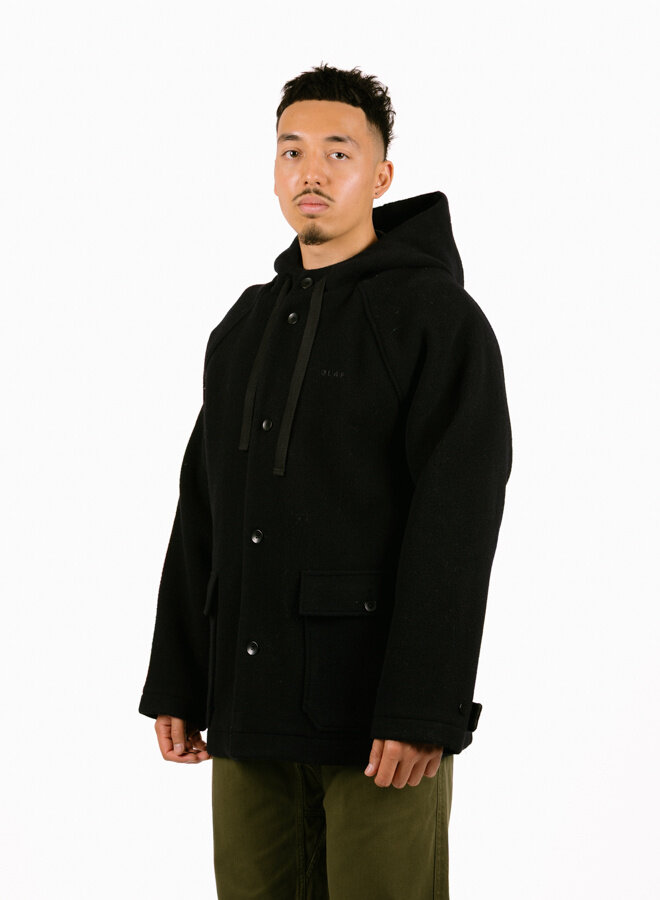 Wool Duffel Jacket Navy