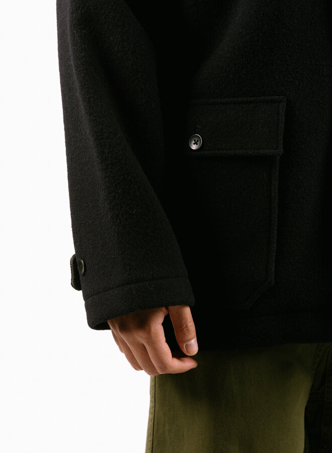 Wool Duffel Jacket Navy