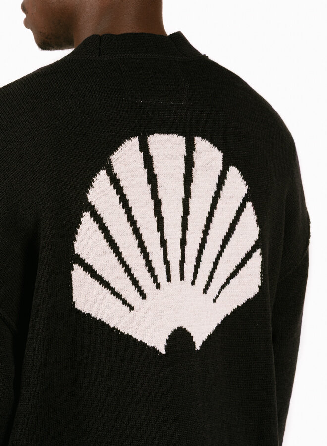 Logo Cardigan Black / White