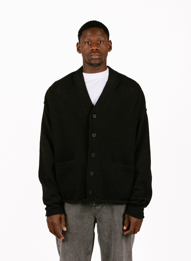 Logo Cardigan Black / White