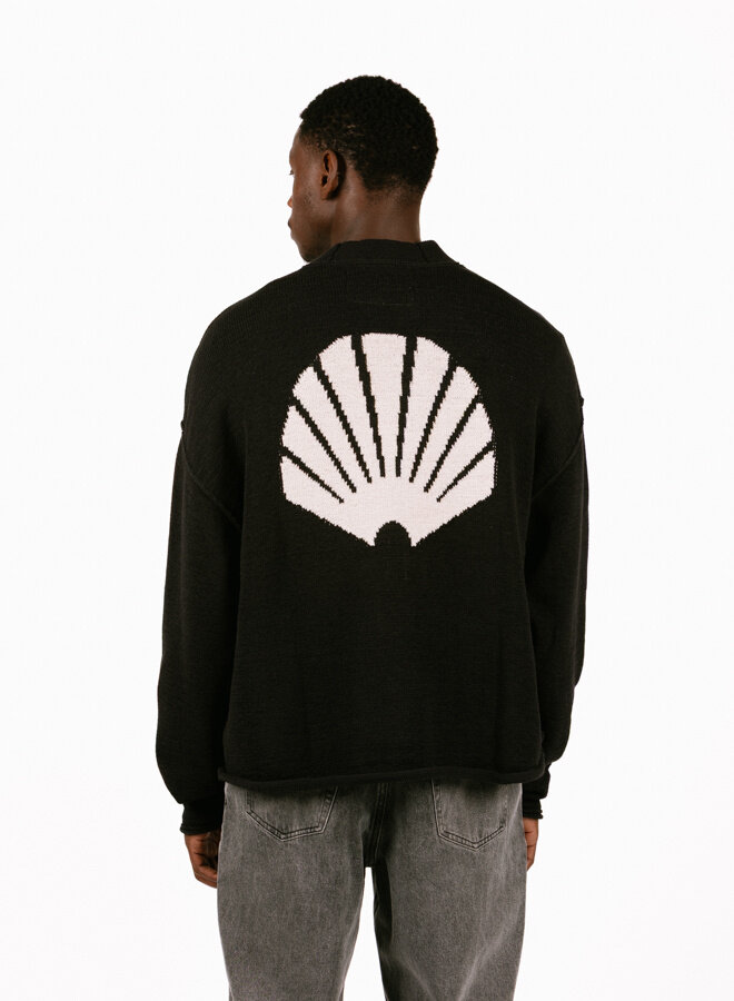 Logo Cardigan Black / White