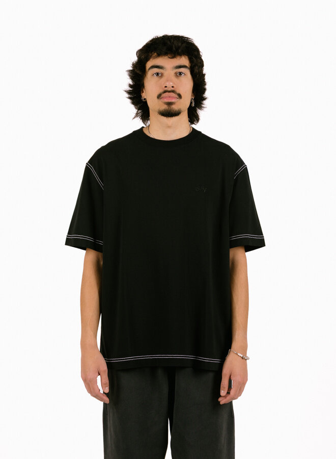 Contrast Signature Tee Black