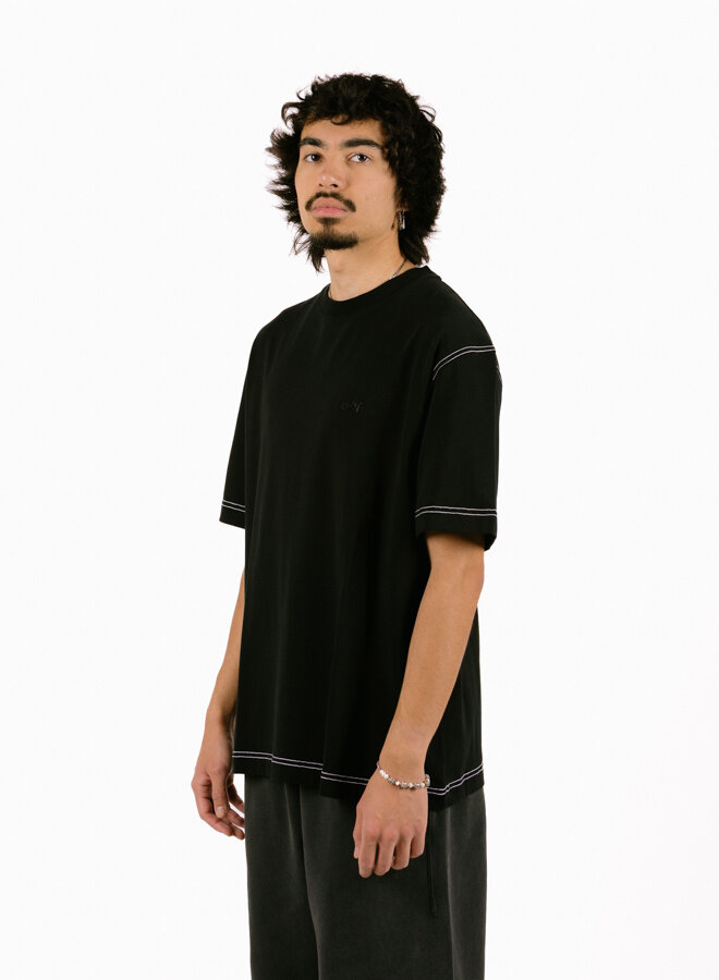 Contrast Signature Tee Black