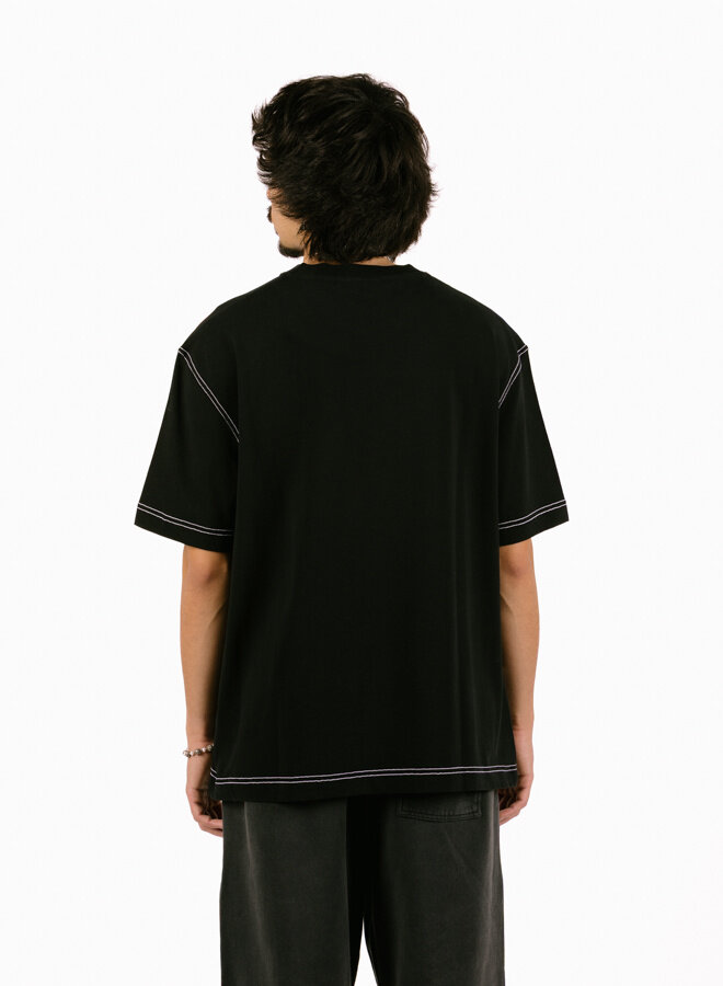 Contrast Signature Tee Black