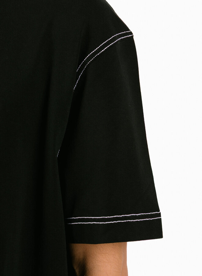 Contrast Signature Tee Black