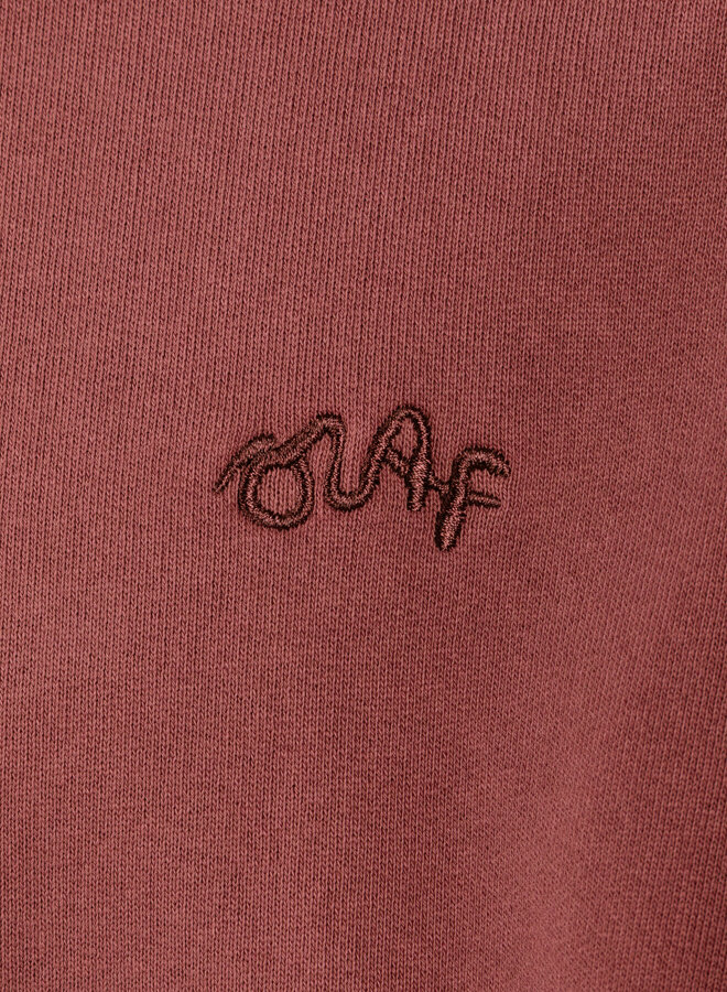 Washed Signature Boxy Crewneck Rum Raisin