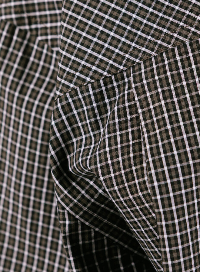 Checked Boxy Shirt Hot Fudge