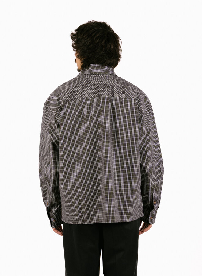 Checked Boxy Shirt Hot Fudge