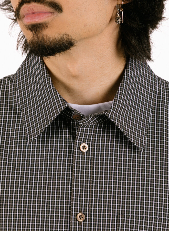 Checked Boxy Shirt Hot Fudge