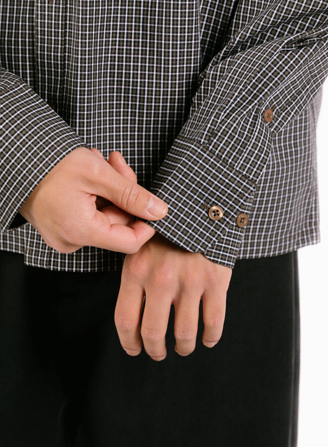 Checked Boxy Shirt Hot Fudge