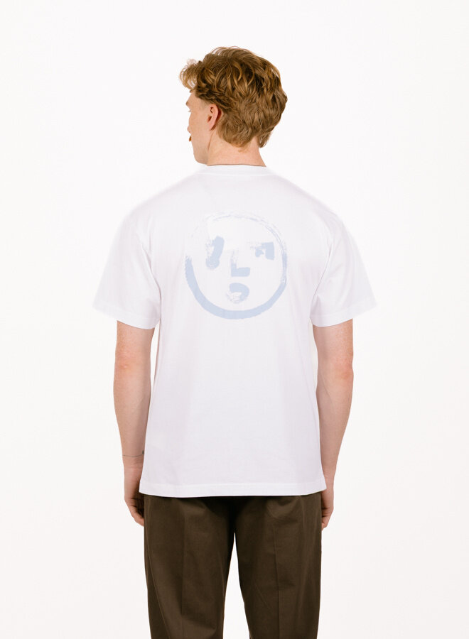 Brushstroke Face Tee Optical White
