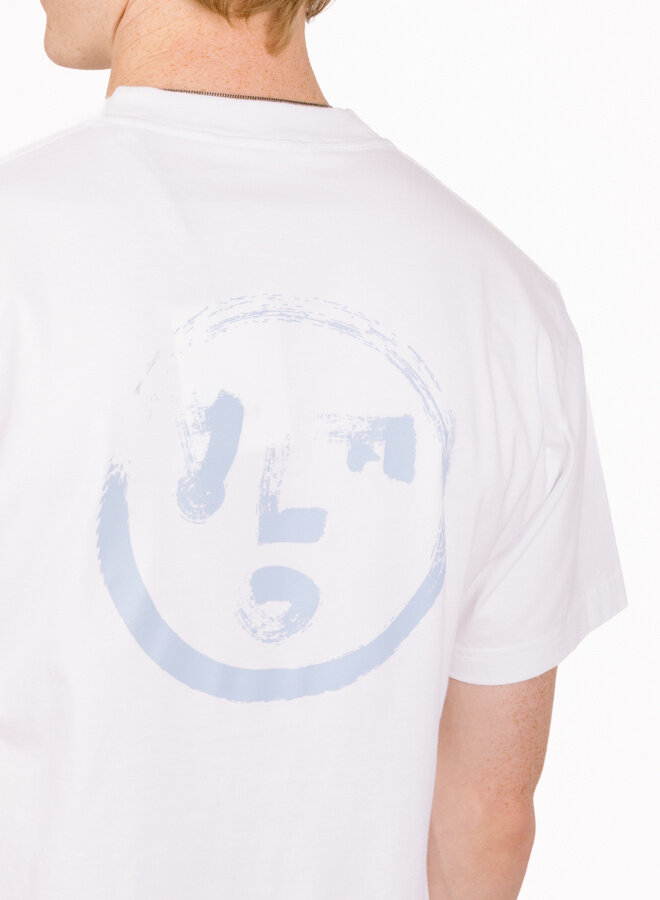 Brushstroke Face Tee Optical White