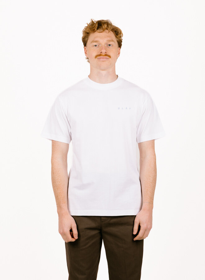 Brushstroke Face Tee Optical White
