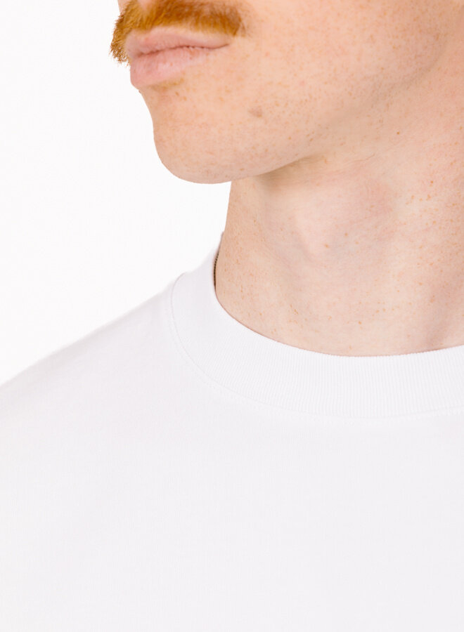 Script Friends Boxy Tee Optical White