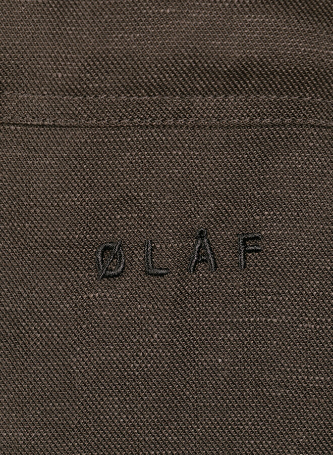 Linen Blend SS Shirt Charcoal