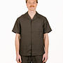 Linen Blend Ss Shirt Charcoal