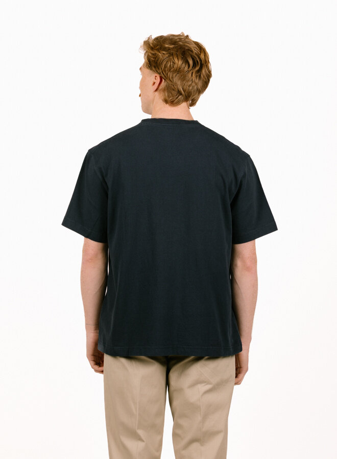 Script Friends Boxy Tee Navy