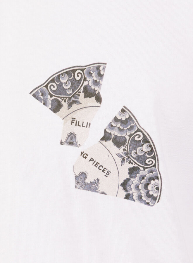 T-shirt Broken Plate White