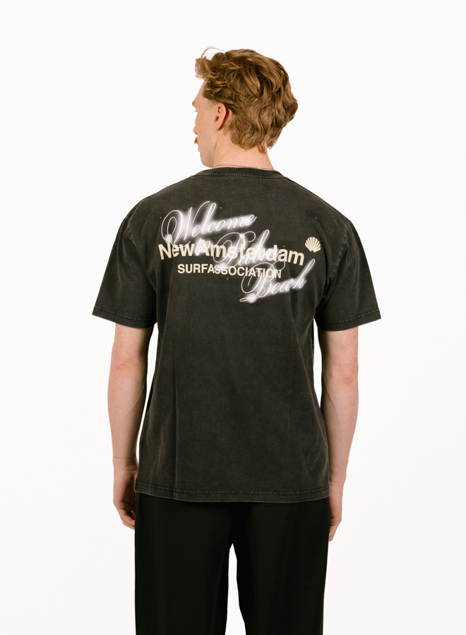 New Amsterdam Welcome To Palm Beach Tee Antracite 2601079002 - GRAIL