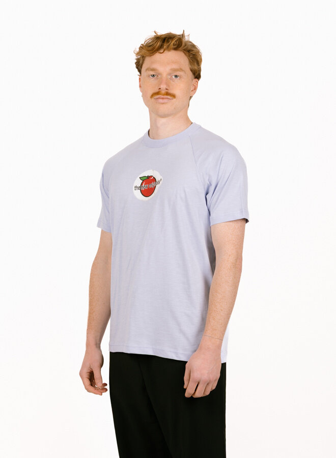 Apple Sticker Raglan Tee Lush Blue