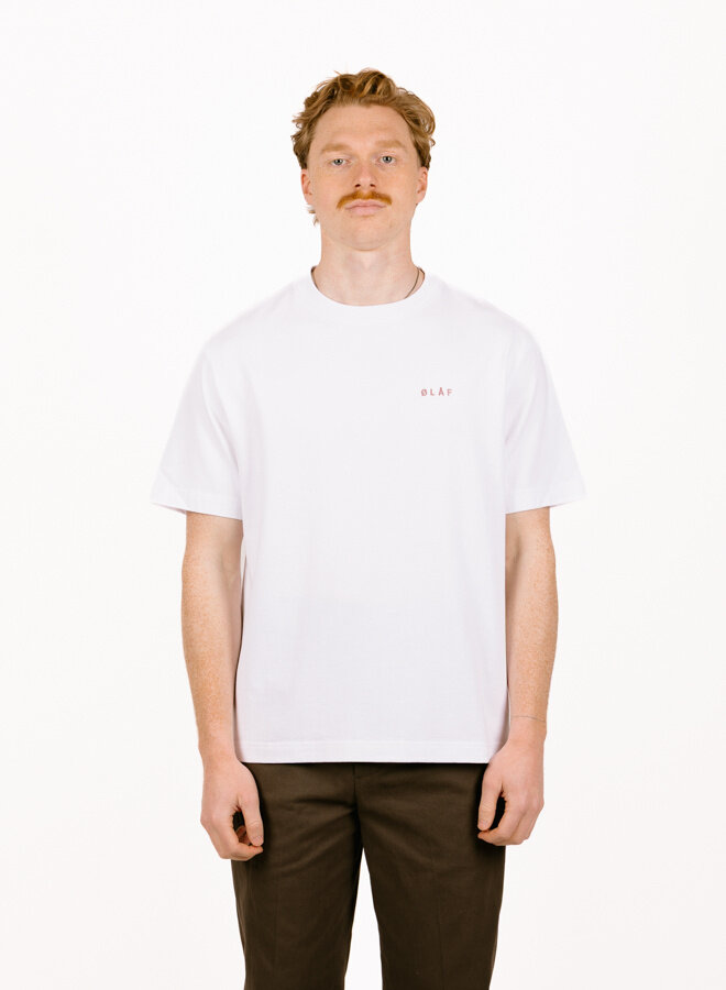 Brushstroke Graphic Boxy Tee Optical White