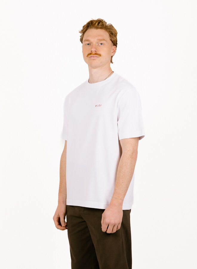 Brushstroke Graphic Boxy Tee Optical White