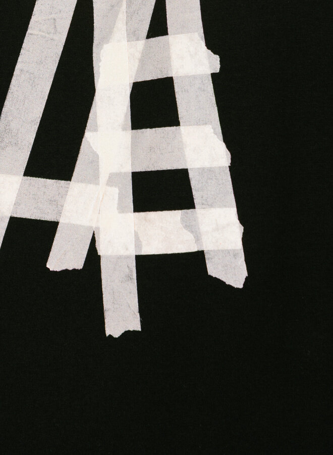Taped Ladder SS Tee Black