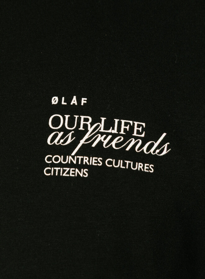 Taped Ladder SS Tee Black