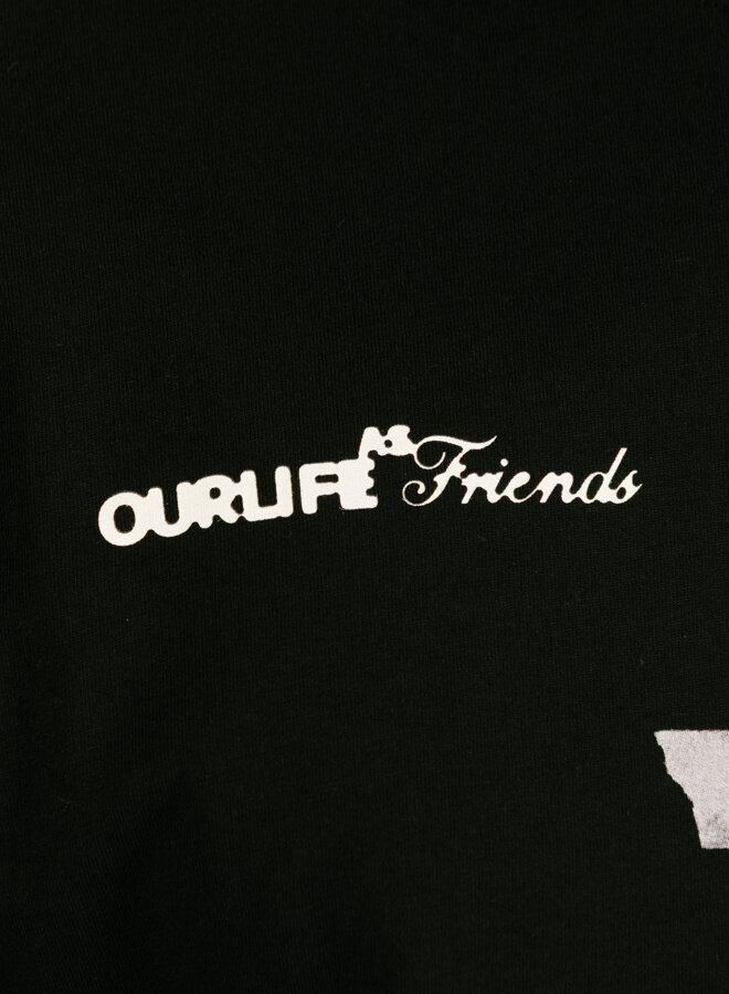 Taped Ladder SS Tee Black